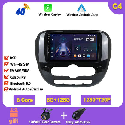 Carplay Auto WiFi For Kia Soul 2 PS 2013 - 2019  Android 14 Car Radio Multimedia Video Player Navigation GPS No 2din 2 din dvd Ferrari   Android host