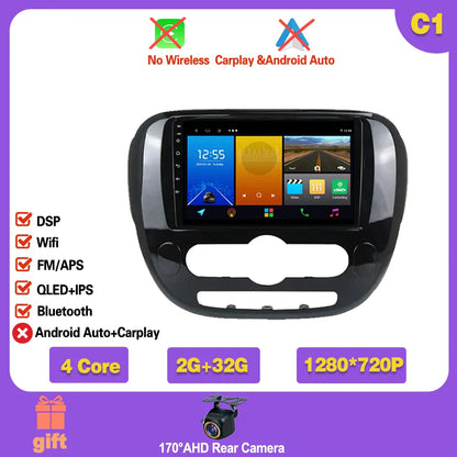 Carplay Auto WiFi For Kia Soul 2 PS 2013 - 2019  Android 14 Car Radio Multimedia Video Player Navigation GPS No 2din 2 din dvd Ferrari   Android host