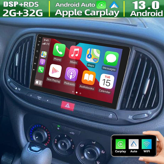 Eforcase for RAM Promaster City 2015-2021 Car Radio Stereo with Carplay Android Auto GPS Head Unit Support BT Mirror Link WiFi FM RDS DSP Backup Camera