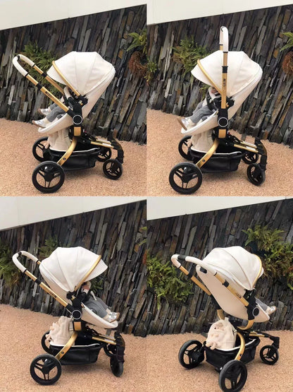 Fast and free shipping 3in1 baby stroller Aulon 360 ° roation pram newborn bassinet egg shell seat lying and seat infant carriage