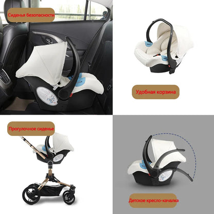 Fast and free shipping 3in1 baby stroller Aulon 360 ° roation pram newborn bassinet egg shell seat lying and seat infant carriage