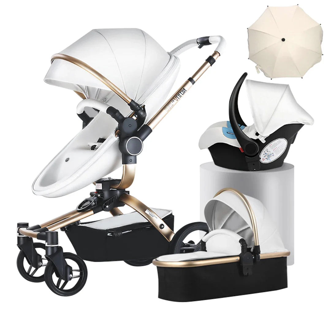 Fast and free shipping 3in1 baby stroller Aulon 360 ° roation pram newborn bassinet egg shell seat lying and seat infant carriage