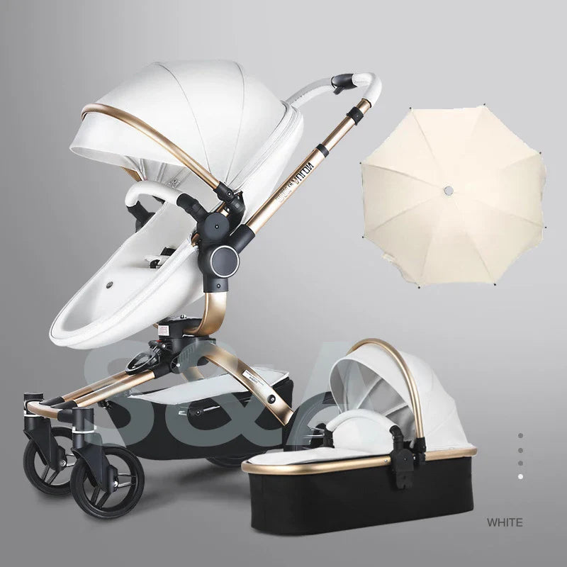 Fast and free shipping 3in1 baby stroller Aulon 360 ° roation pram newborn bassinet egg shell seat lying and seat infant carriage