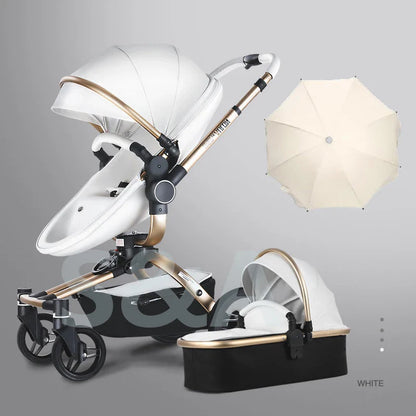 Fast and free shipping 3in1 baby stroller Aulon 360 ° roation pram newborn bassinet egg shell seat lying and seat infant carriage