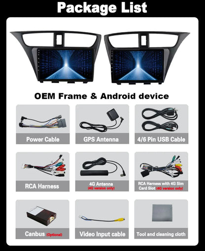 For Honda CIVIC Hatchback 2012-2017 Android 14 GPS Qualcomm Snapdragon high-performance Car Radio stereo multimedia player Ferrari   Android host