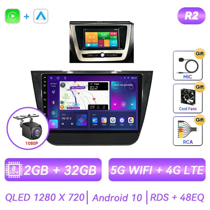 For MG ZS 2014 2015 2016 2017-2021 Android Car Radio Multimedia Video Player Carplay GPS Navigation Touch Screen Auto Stereo DSP Ferrari   Android host