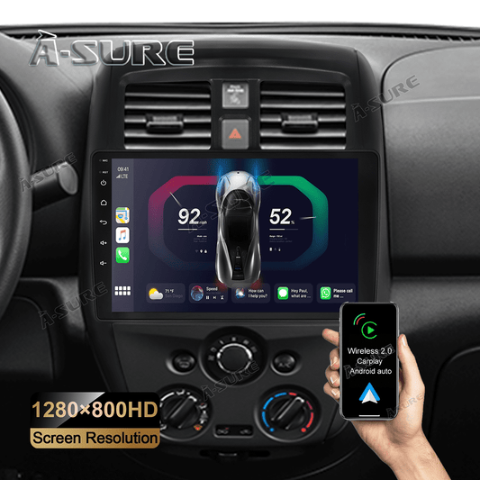 For Nissan Versa 2015-2019 Wireless CarPlay Android 13 Car Stereo Radio 10.1'' GPS Navi WiFi Bluetooth DSP RDS SWC