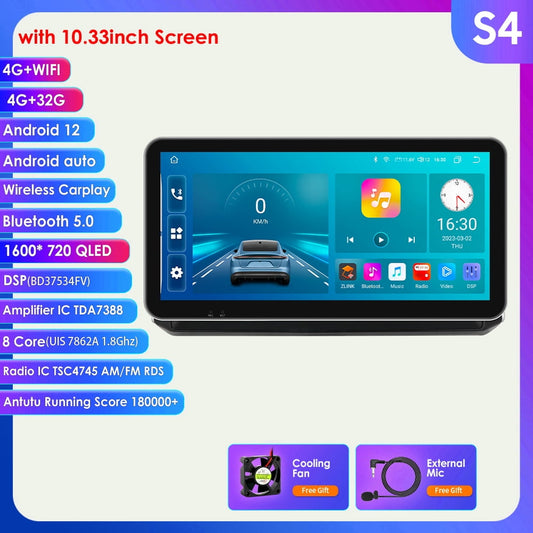 Toyota Android Head Unit   For Toyota Corolla 12 2018 2019 2020 2021 Android 12 Apple Carplay Wifi 4+32GB Auto Car Stereo Radio Head Unit GPS Navigation Player