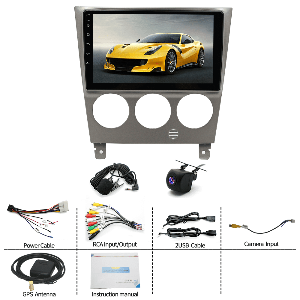 Guwzn Car Stereo Radio for Subaru Impreza 2002-2007 9" Touchscreen 2+32G Vehicle GPS Navigation Wireless CarPlay Android Auto