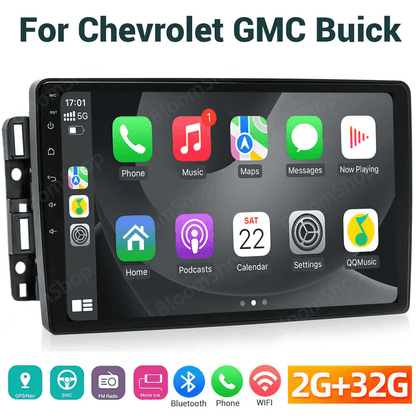 Guwzn Universal Car Stereo Radio for Chevrolet GMC 10.1" Touchscreen 2+32G Vehicle GPS Navigation Wireless CarPlay Android Auto