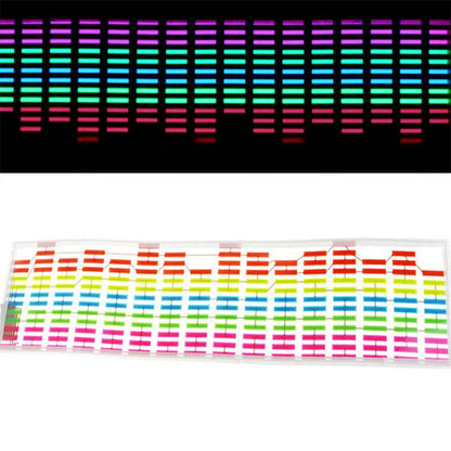 70X16CM Car RGB LED Music Rhythm Flash Light Sound Activated Sensor Equalizer Rear Windshield Sticker Styling Neon Lamp