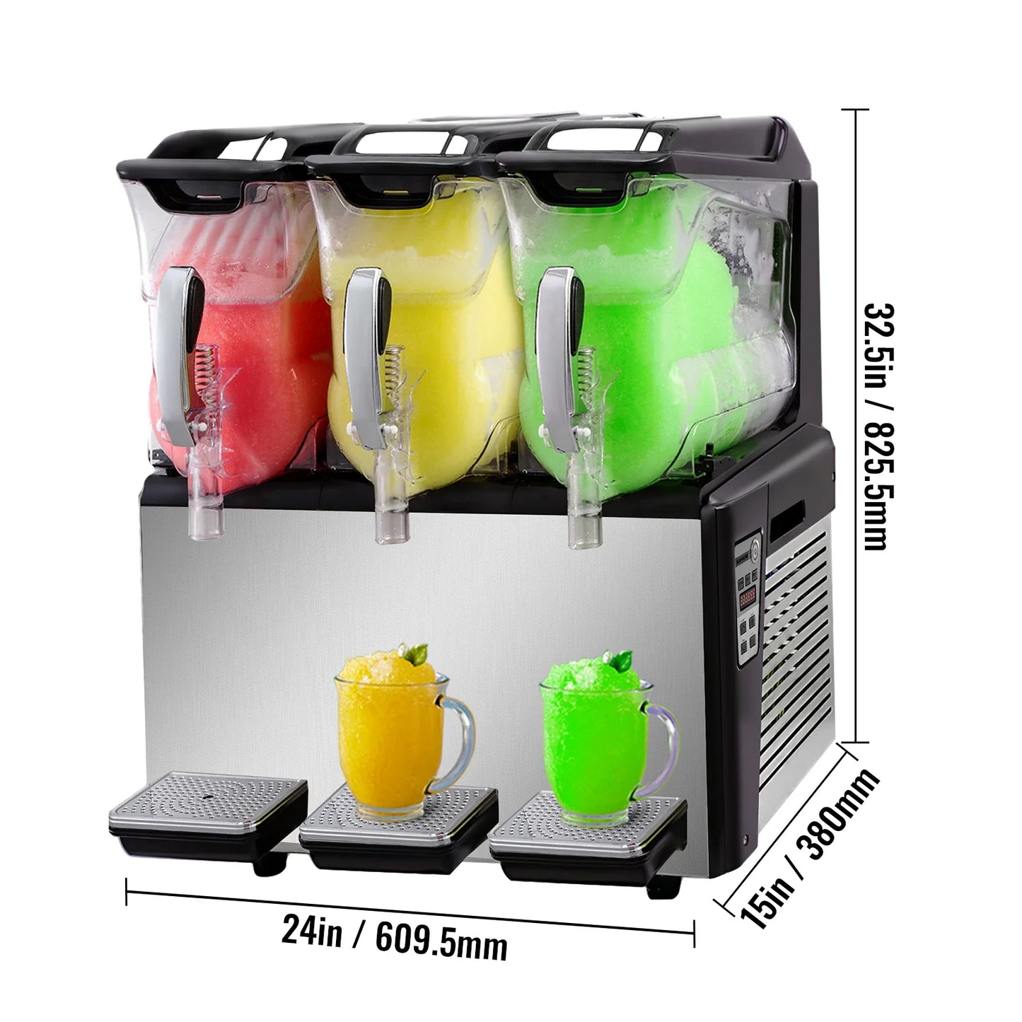 VEVOR 10L 20L 30L Slushie Machine Commercial Ice-Cool Juice Smoothie Slush Maker Frozen Drink Dispenser Vending Machine for Home