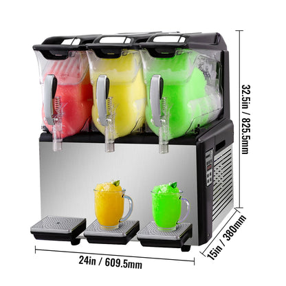 VEVOR 10L 20L 30L Slushie Machine Commercial Ice-Cool Juice Smoothie Slush Maker Frozen Drink Dispenser Vending Machine for Home
