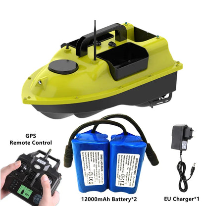 GPS Positioning 500M Sonar Fish Finder One Key Cruise RC Bait Boat Three Hoppers 6Hours Endure Screen Display Waterproof RC Boat