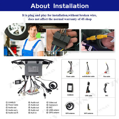 256GB Tesa- Screen For Infiniti FX35 FX45 2004 2005 2006 2007 2008 Android 11 Car Multimedia Player GPS Navigation Radio Stereo