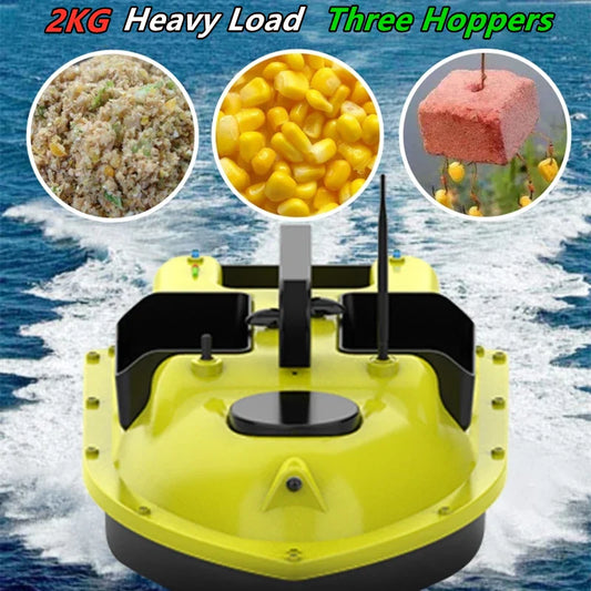 GPS Positioning 500M Sonar Fish Finder One Key Cruise RC Bait Boat Three Hoppers 6Hours Endure Screen Display Waterproof RC Boat