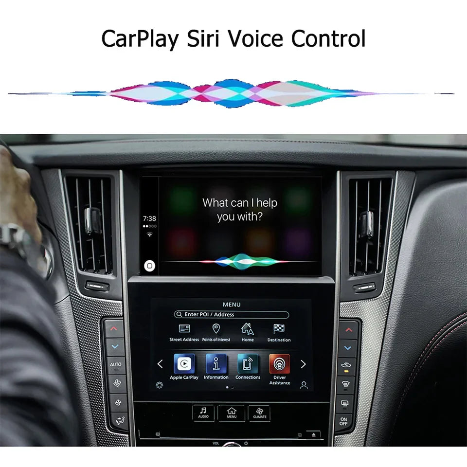 Android Auto AirPlay Apple CarPlay For Infiniti Q50 Q60 Q70 QX50 Q50L 2015 2016 2017 2018 2019 WIFI Wireless CarPlay Service