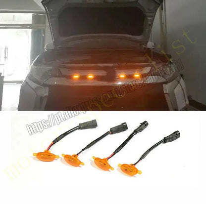 NEW For Jeep Renegade 2015-2021 Front Grille LED Light Raptor Grill Trim Cover 4PCS car accessories