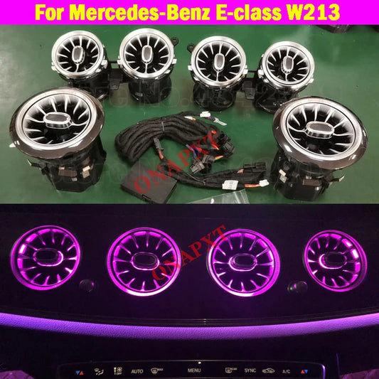 For Mercedes-Benz E-class W213 Coupe W238 LED Ambient Light 3D Tweeter Speeker Backlight Air Vent Turbine Car Atmosphere Lamp