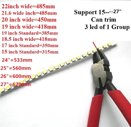 Update 25“ 26” 27" 27inch 26inch 27inch CCFL LCD Screen to LED Monitor,620mm LED Backlight Strip Kit,adjustable light
