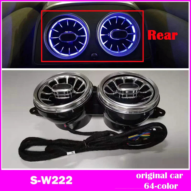 For A/C/E/G/S/GLA/GLB/GLC/CLA/CLS W205 W213 W222 W177 W118 W464 X247 X253 H247 W257 Rear Air Vent Ambient Light LED Nozzle Lamp