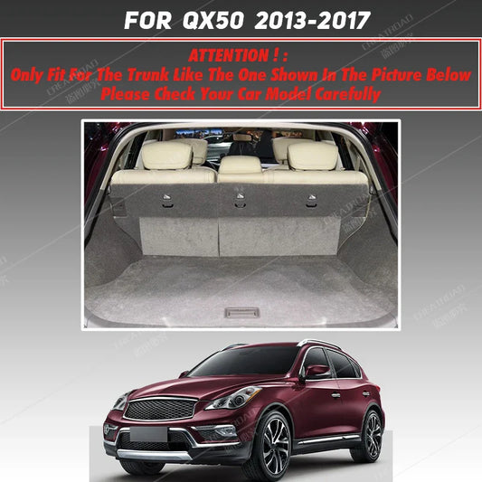 Car trunk mat for Infiniti QX50 SUV 2013 2014 2015 2016 2017 cargo liner carpet interior accessories cover