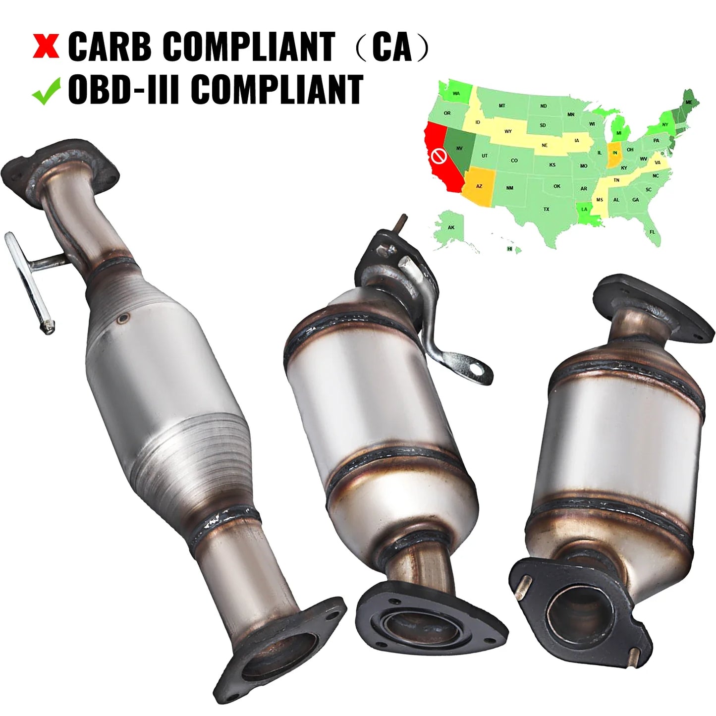 VEVOR Catalytic Converter Fit for Chevy Traverse/ GMC Acadia/ Buick Enclave/ Saturn Outlook 3.6L Models Compliance With OBD III