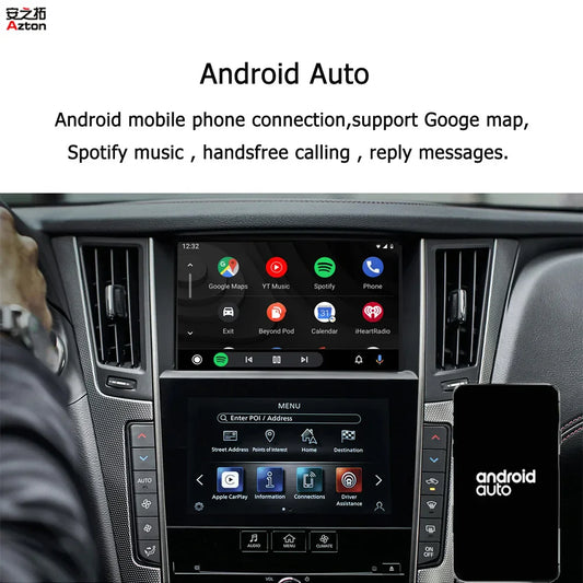 Android Auto AirPlay Apple CarPlay For Infiniti Q50 Q60 Q70 QX50 Q50L 2015 2016 2017 2018 2019 WIFI Wireless CarPlay Service