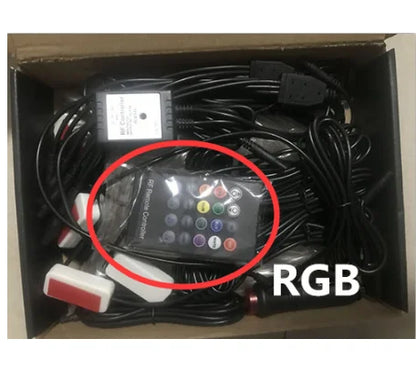 Universal 10 in 1 RGB LED 8M Car Interior Ambient Decor Fiber Optical Strip Light by App Control car Decorative Atmosphere Lamps