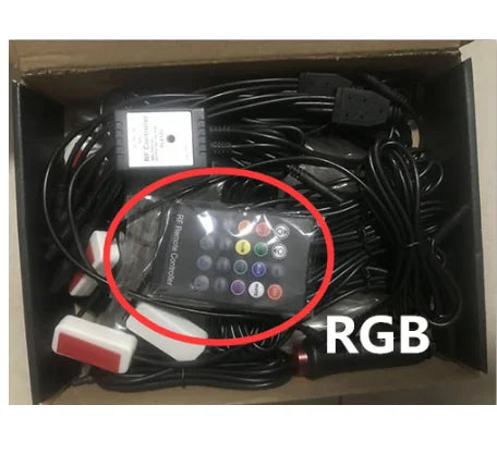Universal 10 in 1 RGB LED 8M Car Interior Ambient Decor Fiber Optical Strip Light by App Control car Decorative Atmosphere Lamps