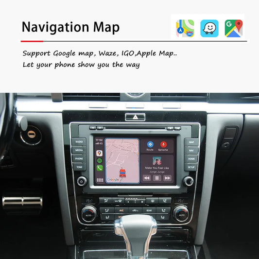 Vehicle Video Interface Android Auto IOS15 iPhone CarPlay Module For VW Phaeton 2009 2010 2011 2012 2013 2014 2015 2016