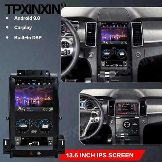 Qualcomm Tesla Carplay Android Car Radio 2 Din Stereo Receiver For Ford Taurus 2010-2013 2014 2015 2016 2017 2018 GPS Unit Audio