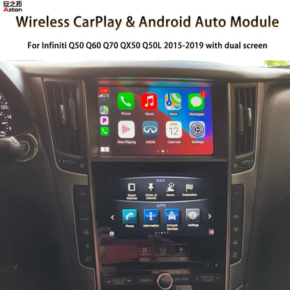 Android Auto AirPlay Apple CarPlay For Infiniti Q50 Q60 Q70 QX50 Q50L 2015 2016 2017 2018 2019 WIFI Wireless CarPlay Service