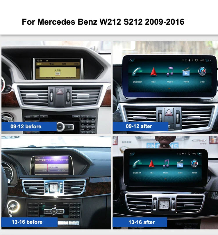 8 Core Android System Car GPS Navi Screen For Mercedes W212 2009-2016 WIFI SIM 8+128GB BT Carplay IPS Screen Multimedia Player