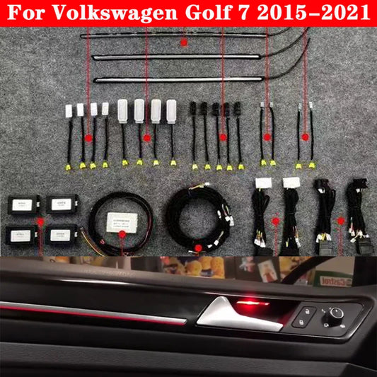 10/30 Colors Set For Volkswagen Golf 7 GOLF 7.5 MK7 2015-2021 Decorative Ambient Light LED Atmosphere Lamp illuminated Strip