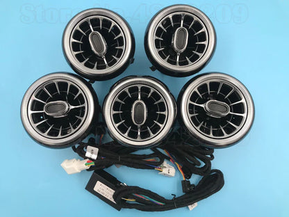 12-color For Benz A/CLA/GLA W176 W117 W156 LED Air Vent Outlet Backlight Nozzle Atmosphere Lamp Door Dashboard Ambient Light