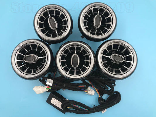12-color For Benz A/CLA/GLA W176 W117 W156 LED Air Vent Outlet Backlight Nozzle Atmosphere Lamp Door Dashboard Ambient Light