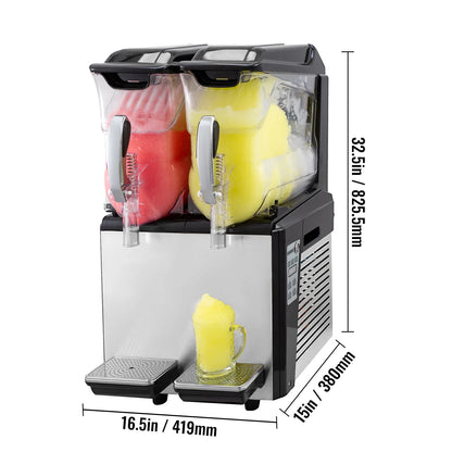 VEVOR 10L 20L 30L Slushie Machine Commercial Ice-Cool Juice Smoothie Slush Maker Frozen Drink Dispenser Vending Machine for Home