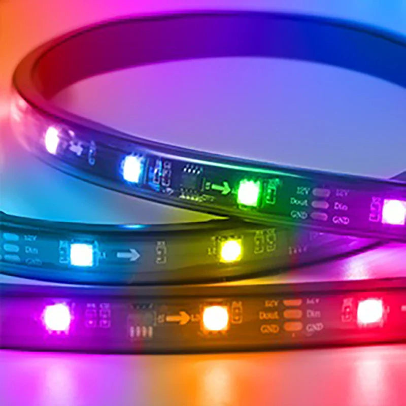 RGB Multicolor Flexible Flowing Car LED Light Underglow Underbody Waterproof Automobile Chassi Neon Atmosphere Light