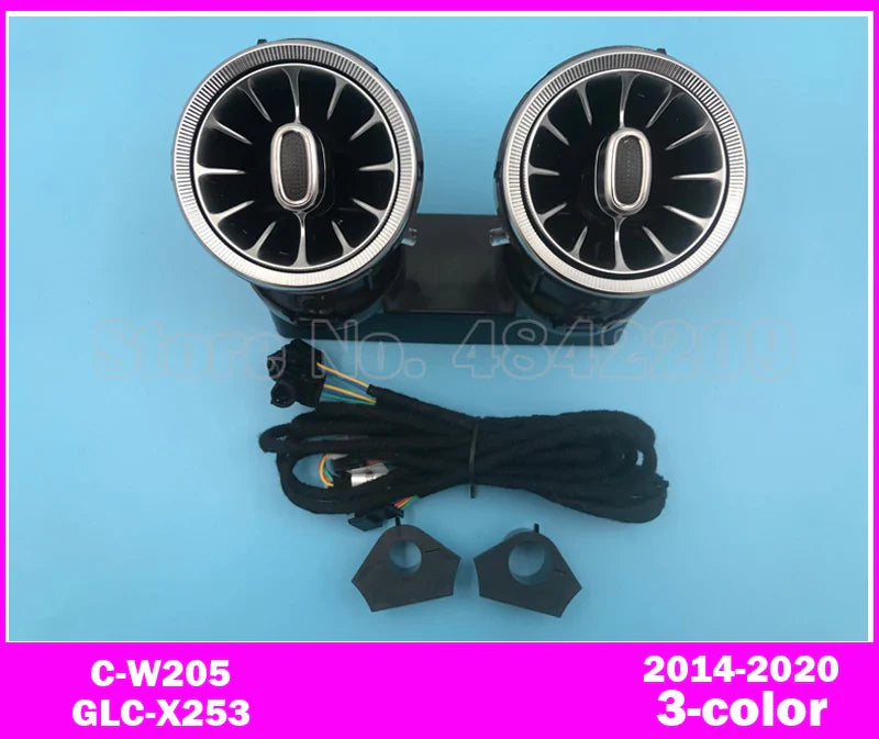 For A/C/E/G/S/GLA/GLB/GLC/CLA/CLS W205 W213 W222 W177 W118 W464 X247 X253 H247 W257 Rear Air Vent Ambient Light LED Nozzle Lamp
