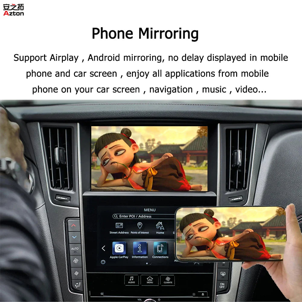Android Auto AirPlay Apple CarPlay For Infiniti Q50 Q60 Q70 QX50 Q50L 2015 2016 2017 2018 2019 WIFI Wireless CarPlay Service