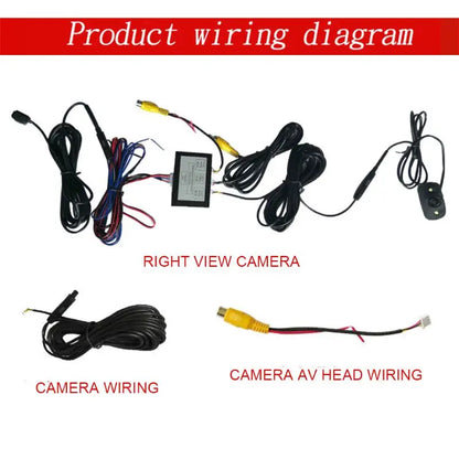 Reversing System Two-Way Control Box Front And Rear View With Manual Switch Channel Converter Car Parking Camera Video Dropship