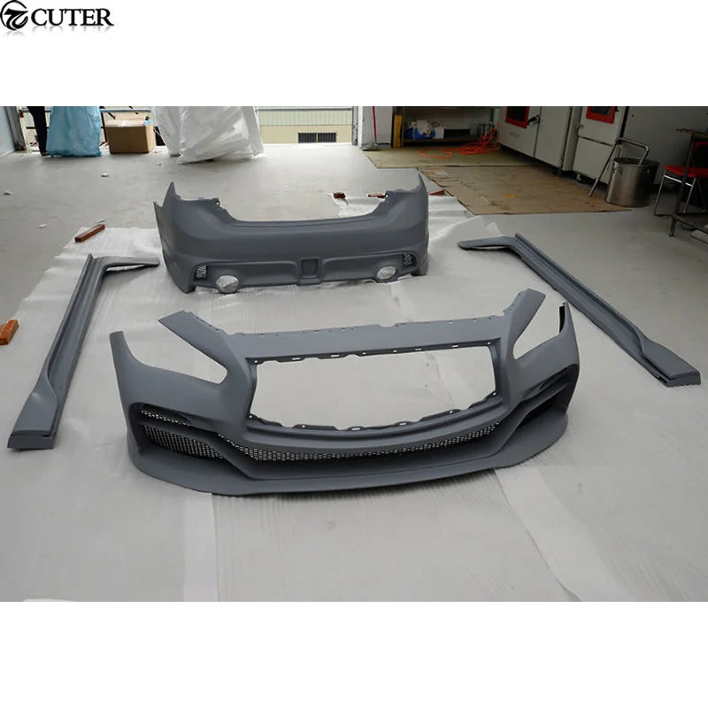 Q50 Eau Styling Frp Car Body Kits Front Bumper Rear Bumper Side Skirts for Infiniti Q50 2014up