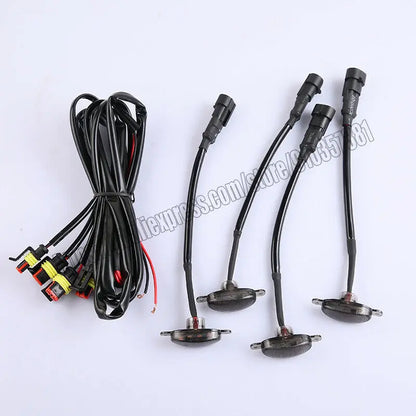 NEW For Jeep Renegade 2015-2021 Front Grille LED Light Raptor Grill Trim Cover 4PCS car accessories