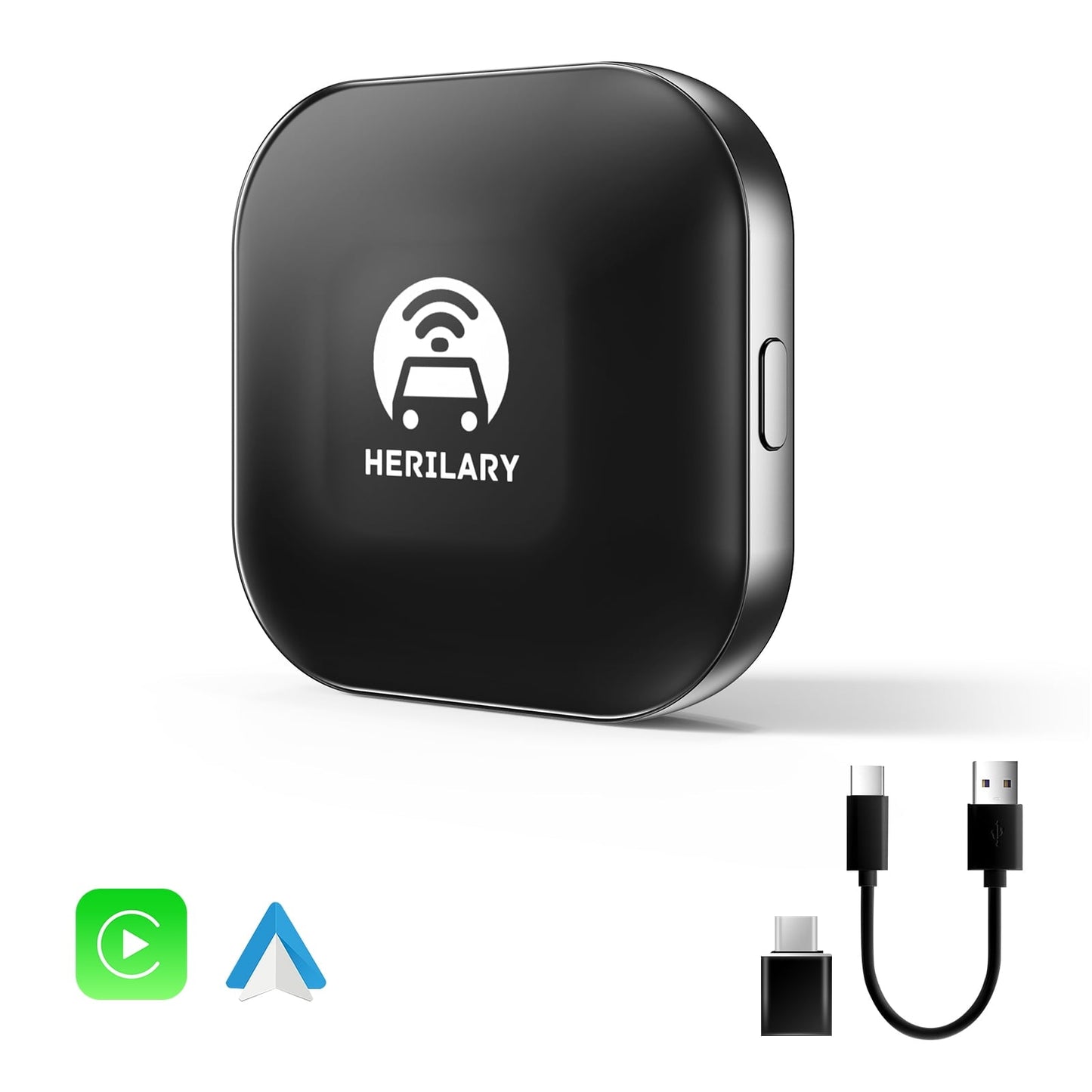 Herilary Wireless Carplay Adapter Android Auto Car Play for OEM Wired Carplay Magic Box Cars Stereo Convent Wired to Wireless CarPlay Dongle,Plug and Play