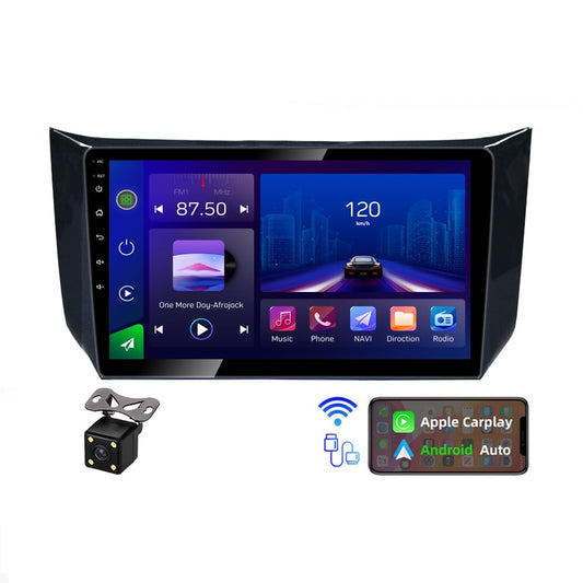 JMANCE Android 10 Double Din Car Stereo GPS Navigation for Nissan Sentra Sylphy 2012-2018