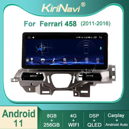 Kirinavi 12.3 inch For Ferrari 458 2011-2016 Android 11 Car Radio DVD Player Stereo Auto Navigation DSP WIFI 4G Stereo Ferrari   Android host