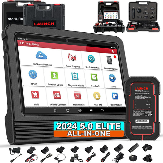 LAUNCH X431 V Pro 5.0 Elite 2024 New Gen. Oem Bluetooth Bidirectional Scan Tool w/ Canfd Doip ,Same as Pro3s+ 5.0 ,Online Coding&38+Reset for all Cars C57 Car Scanner Diagnostics