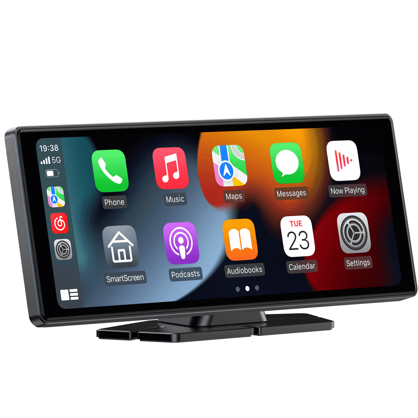Lamtto 10.26" Wireless Carplay and Android Auto, 2.5K +1080P Dash Cam, Portable Carplay Screen for Car GPS Navigation, Car Stereo Receiver with Bluetooth, Airplay, Google, Siri