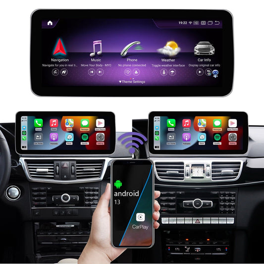 Mercedes-Benz Android Head Unit    Road Top 12.3'' Android 13 Car Radio Wireless Carplay Touchscreen for Mercedes Benz E Class W212 2009-2014 Year, 8+256 GB Car Stereo, Support Wirless Android Auto, Navigation, Camera